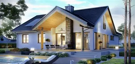 Modern Croatian architecture with integrated solar panels